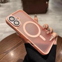 Capa Capinha Magnética fosco translúcido câmera Aberta E Fechada Compatível pra iPhone 16 Capa Capinha Magnética fosco translúcido câmera Aberta E Fechada Compatível pra iPhone 16