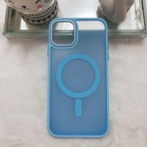 Capa Capinha magnético fosco translúcido câmera Aberta Compatível pra iPhone 13 e 14