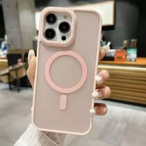 Capa Capinha magnético fosco translúcido câmera Aberta Compatível pra iPhone 13 e 14