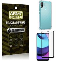 Capa Capinha Moto E20 Anti Shock + Película De Vidro 3D