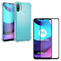 Capa Capinha Moto E20 + Película De Vidro 3D Blindada