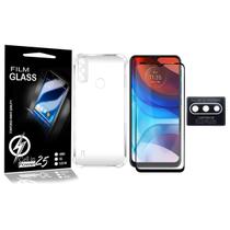 Capa Capinha Moto E7 Power 6.5 XT2097 + Pelicula Vidro 3d + pel Câmera - Cell In Power25