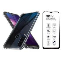 Capa Capinha Motorola Moto G8 Plus + Película de Vidro 3D 5D 9D Com Borda Protetora