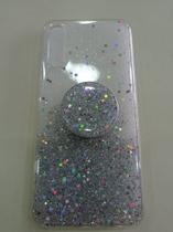 Capa capinha para A30S/A50 de gliter com pop it