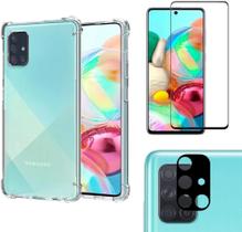 Capa Capinha Para Galaxy A71 Tela 6.7 + Película Vidro 3d + Película Camera