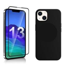 Capa Capinha Para Iphone 13 Aveludada + Pelicula 3D+ Película Câmera