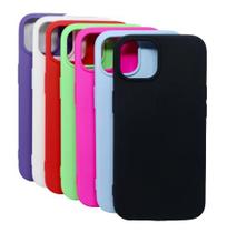 Capa Capinha Para Iphone 14 6.1 Fosca Aveludada Coloridas