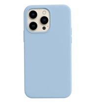 Capa Capinha Para iPhone 15 Azul Bebê Aveludada