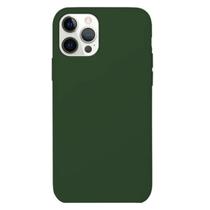 Capa Capinha Para iPhone 15 Verde Musgo Aveludada