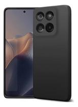 Capa Capinha Para Moto Edge 60 PRO Case Aveludada Preta