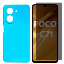 Capa Capinha + Pel. Privativa Vidro Compatível Para Poco C71