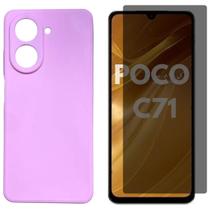 Capa Capinha + Pel. Privativa Vidro Compatível Para Poco C71