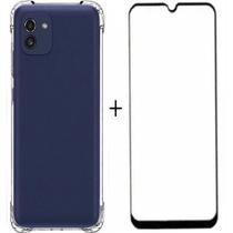 Capa Capinha + Película 3D Resistente Para Galaxy A03 Capa Capinha + Película 3D Resistente Para Galaxy A03