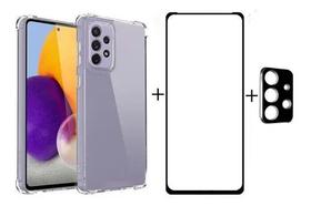 Capa Capinha + Pelicula 3d Vidro + Câmera Para Galaxy A73