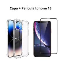 Capa Capinha + Pelicula 9d compatível Iphone 15