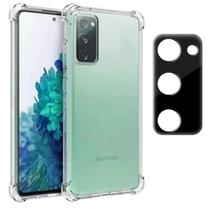 Capa Capinha + Película da Câmera Compatível Para Celular Samsung Galaxy S20FE