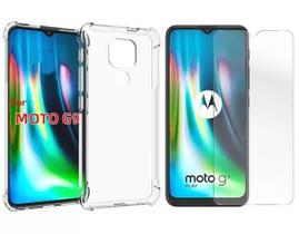 Capa Capinha + Pelicula De Vidro 3D Motorola Moto G9 Play