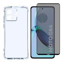 Capa Capinha + Pelicula Privacidade Compatível Para Moto G64