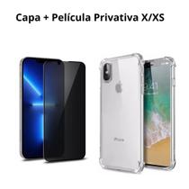 Capa Capinha + Película Privativa Curioso Compatível IPhone 10 - X/XS