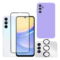 Capa Capinha + Película Tela 3D Camera Para Galaxy A15 4G/5G Capa Capinha + Película Tela 3D Camera Para Galaxy A15 4G/5G