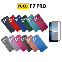 Capa Capinha + Película Vidro Compatível Para Poco F7 Pro