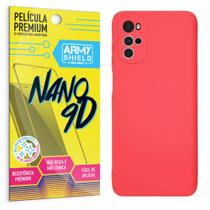 Capa Capinha Pink Motorola Moto G22 + Película Nano Cerâmica 9D