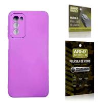 Capa Capinha Pink Motorola Moto G52 + Película de Vidro 3D + Película de Câmera