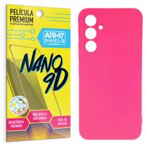 Capa Capinha Pink Samsung M14 + Película Nano Cerâmica 9D
