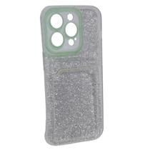 Capa Capinha Porta Cartão Glitter Compatível iPhone 14 Pro