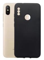 Capa Capinha Preta Aveludada Para Xiaomi A2 Lite Silicone