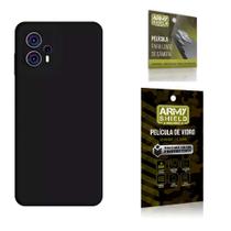 Capa Capinha Preta Motorola Moto G13 + Película de Vidro 3D + Película de Câmera