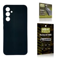 Capa Capinha Preta Samsung Galaxy A34 + Película de Vidro 3D + Película de Câmera