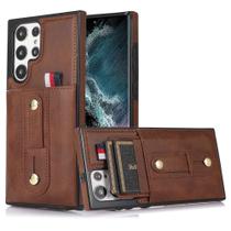 Capa Capinha Protetora com Multifunções de Carteira Anel de Segurança Stand Para o Samsung Galaxy S23 / S23 Plus / S23 Ultra Capa Capinha Protetora com Multifunções de Carteira Anel de Segurança Stand Para o Samsung Galaxy S23 / S23 Plus / S23 Ultra