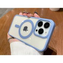 Capa Capinha protetora de lente de metal de luxo para iPhone 14 para carga magnética sem fio
