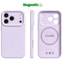 Capa Capinha Protetora de Silicone com Interior em Microfibra Compatível com Magsafe para o iPhone 17 Pro Max