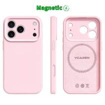 Capa Capinha Protetora de Silicone com Interior em Microfibra Compatível com Magsafe para o iPhone 17 Pro