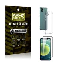 Capa Capinha Samsung A04 Anti Shock + Película de vidro 3D - Armyshield