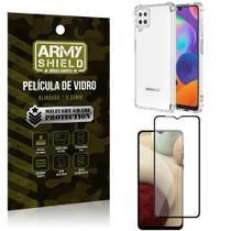 Capa Capinha Samsung A12 Anti Shock + Película De Vidro 3D