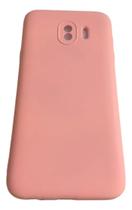 Capa Capinha Samsung J4 Silicone Aveludado Rosa Lisa