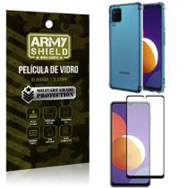Capa Capinha Samsung M12 Anti Shock + Película de vidro 3D - Armyshield