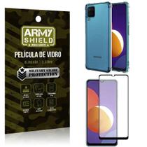 Capa Capinha Samsung M12 Anti Shock + Película De Vidro 3D