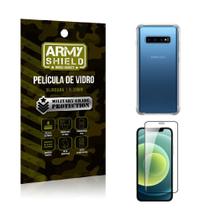 Capa Capinha Samsung S10 Plus Anti Shock + Película de vidro 3D - Armyshield