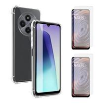 Capa Capinha Silicone + 2 Películas Vidro 3D Para Redmi 14C