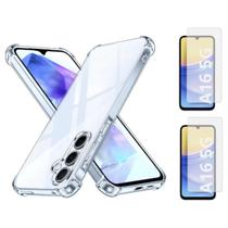 Capa Capinha Silicone + 2 Películas Vidro Para Samsung A16 Capa Capinha Silicone + 2 Películas Vidro Para Samsung A16
