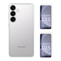Capa Capinha Silicone + 2 Películas Vidro Samsung S25 Plus