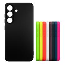 Capa Capinha Silicone Aveludada para Samsung Galaxy S25 FE Preta