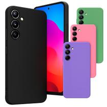 Capa Capinha Silicone Aveludada para Samsung Galaxy S25 FE Preta Capa Capinha Silicone Aveludada para Samsung Galaxy S25 FE Preta