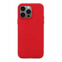 Capa Capinha Silicone Aveludada Premium Compatível com iPhone 14 Pro Max Logo da Maçã Anti Impacto e Proteção COR:VERME