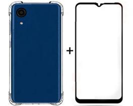 Capa Capinha Silicone + Pelicula 3d 9d Para Galaxy A03 Core Capa Capinha Silicone + Pelicula 3d 9d Para Galaxy A03 Core