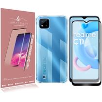Capa Capinha Space + Pelicula DE VIDRO 3D P/ Realme C11 6.52 - Luiza Cell25